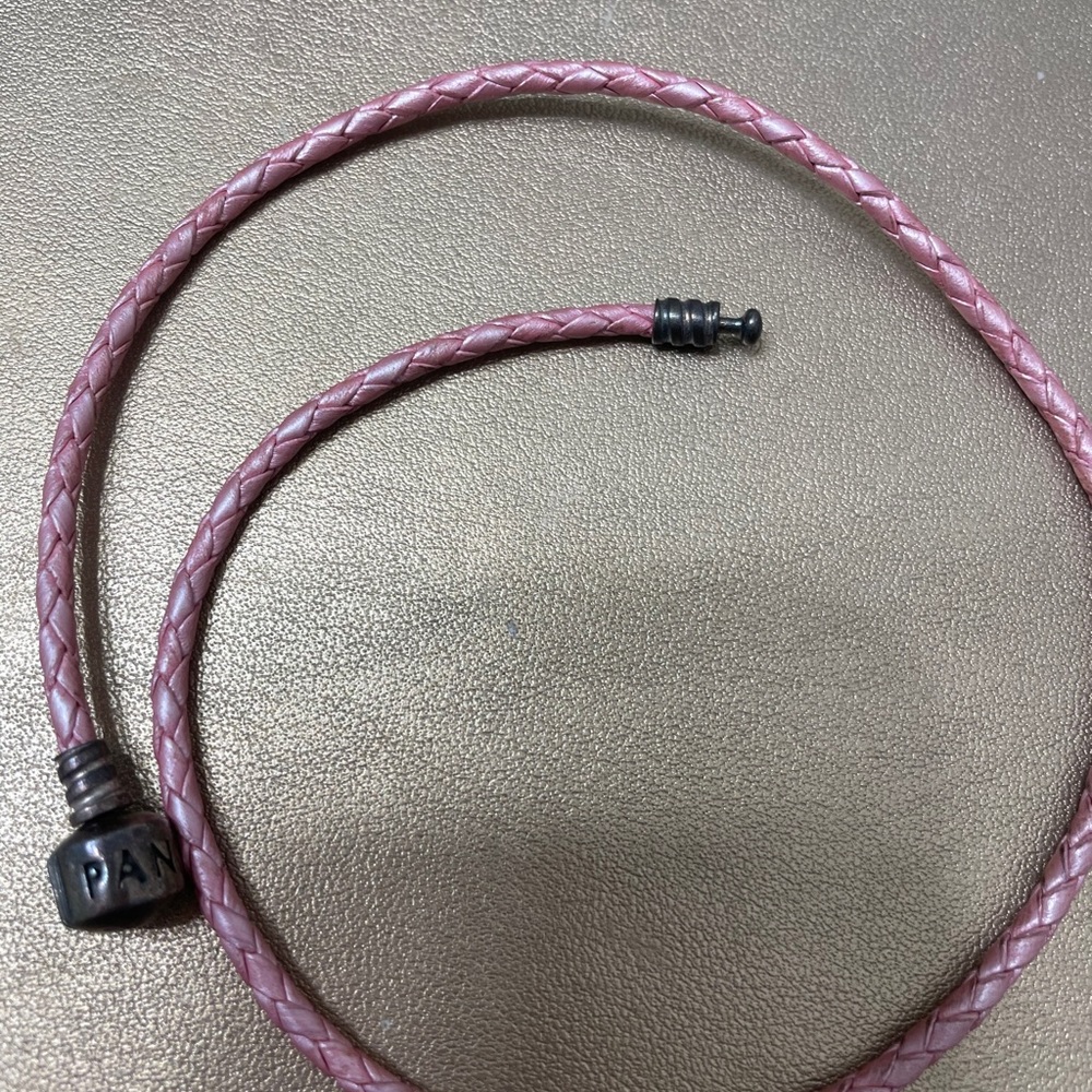 Pink leather Pandora bracket